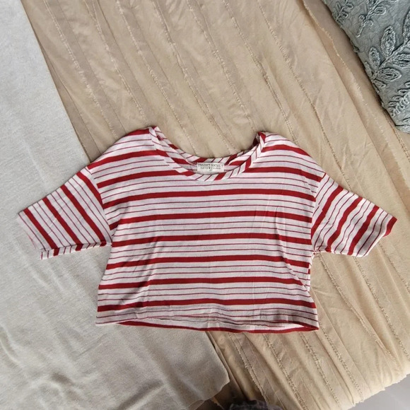 Urban Outfitters Project Social T Striped Crop - Picture 1 of 4